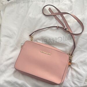 Michael Kors Blush Crossbody Bag with Gold Accents